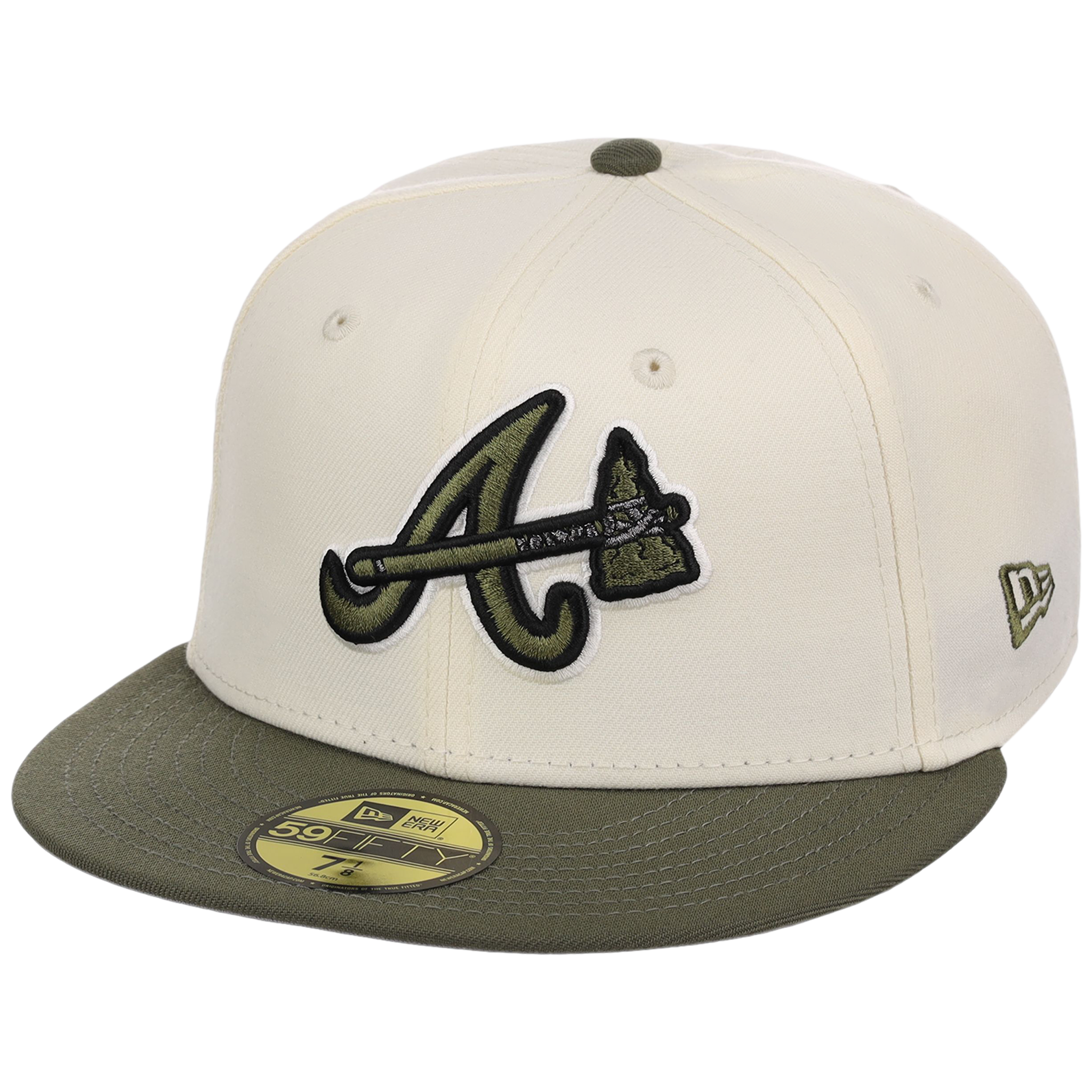 Atlanta Braves MLB Chrome Olive New Era 59FIFTY