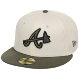 Atlanta Braves MLB Chrome Olive New Era 59FIFTY