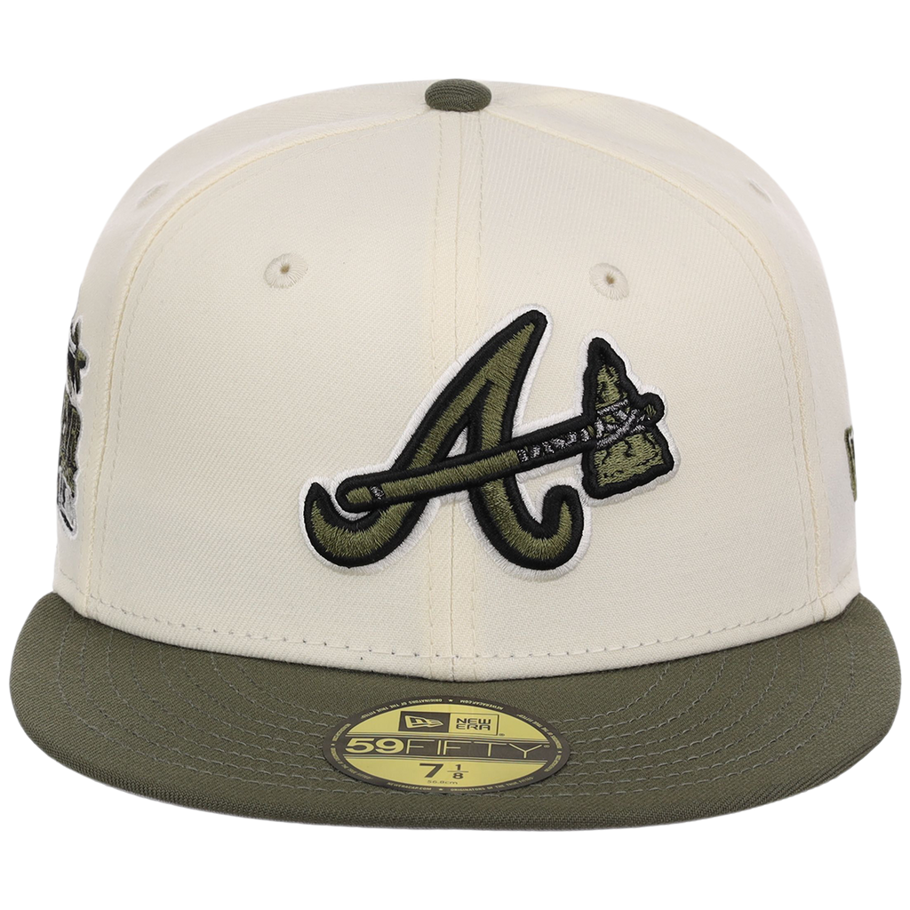 Atlanta Braves MLB Chrome Olive New Era 59FIFTY