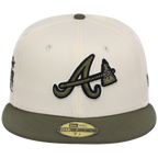 Atlanta Braves MLB Chrome Olive New Era 59FIFTY