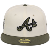 Atlanta Braves MLB Chrome Olive New Era 59FIFTY