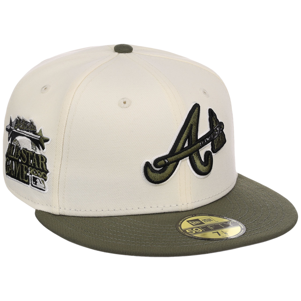 Atlanta Braves MLB Chrome Olive New Era 59FIFTY