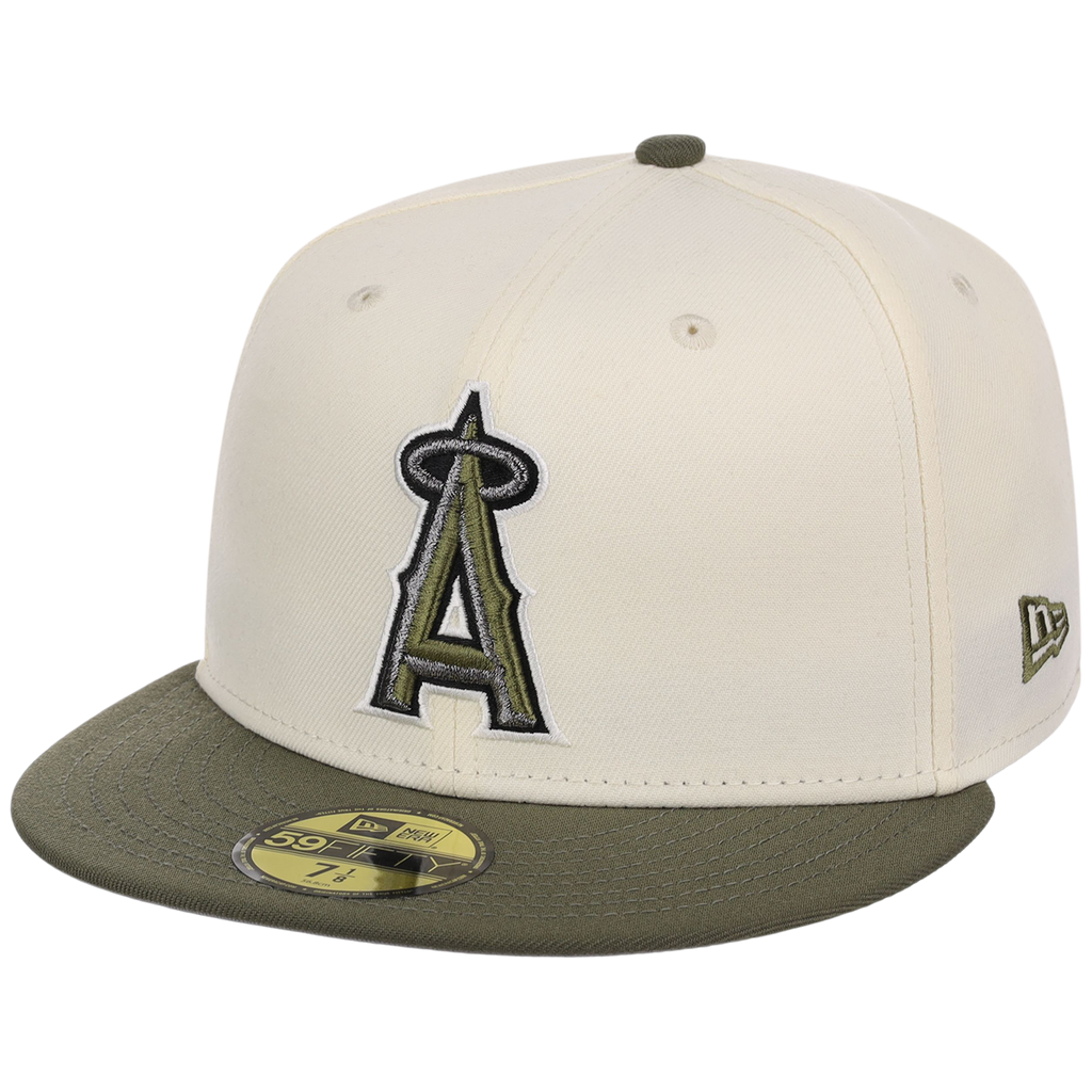 Los Angeles Angels MLB Chrome Olive New Era 59FIFTY