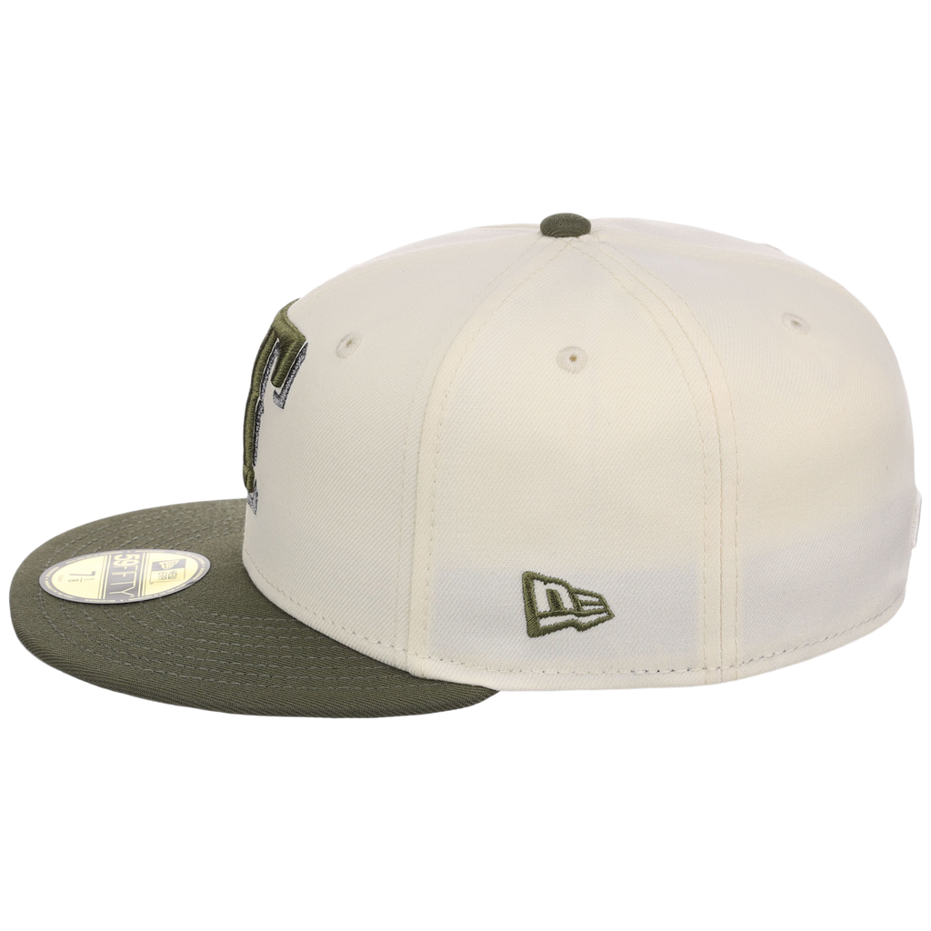 Texas Rangers MLB Chrome Olive New Era 59FIFTY