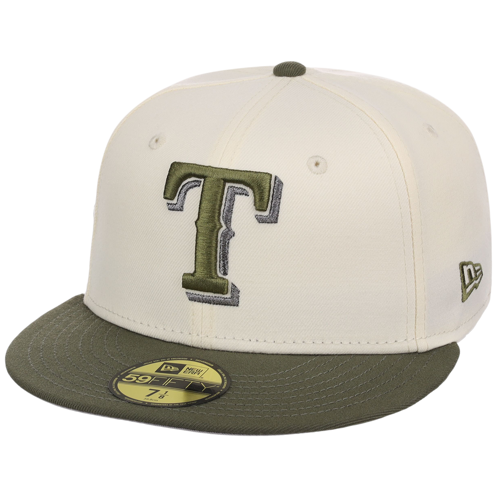 Texas Rangers MLB Chrome Olive New Era 59FIFTY