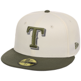 Texas Rangers MLB Chrome Olive New Era 59FIFTY