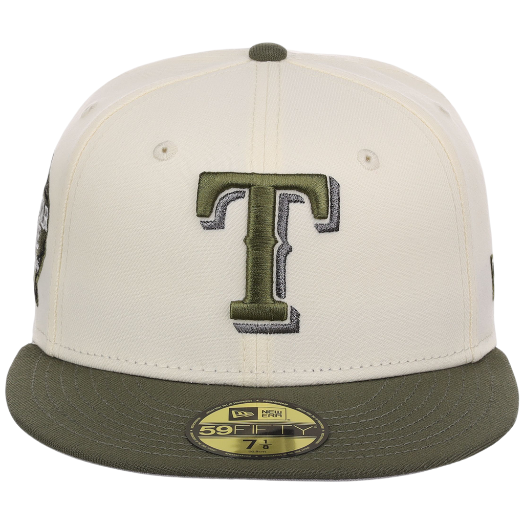 Texas Rangers MLB Chrome Olive New Era 59FIFTY