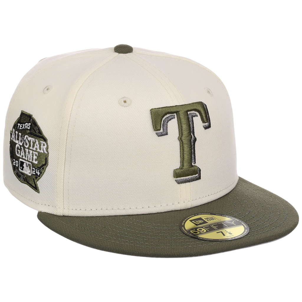Texas Rangers MLB Chrome Olive New Era 59FIFTY