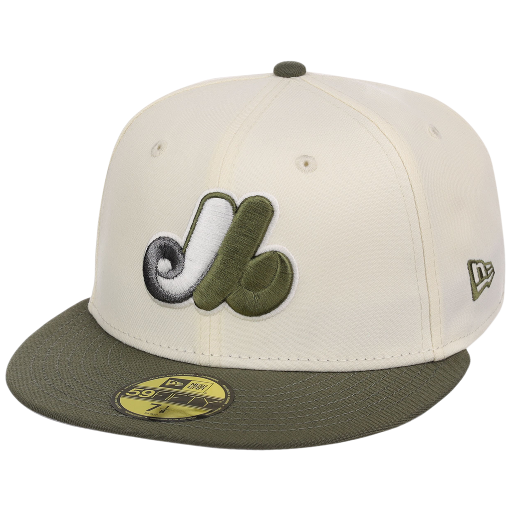 Montreal Expos MLB Chrome Olive New Era 59FIFTY