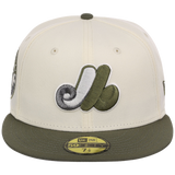 Montreal Expos MLB Chrome Olive New Era 59FIFTY