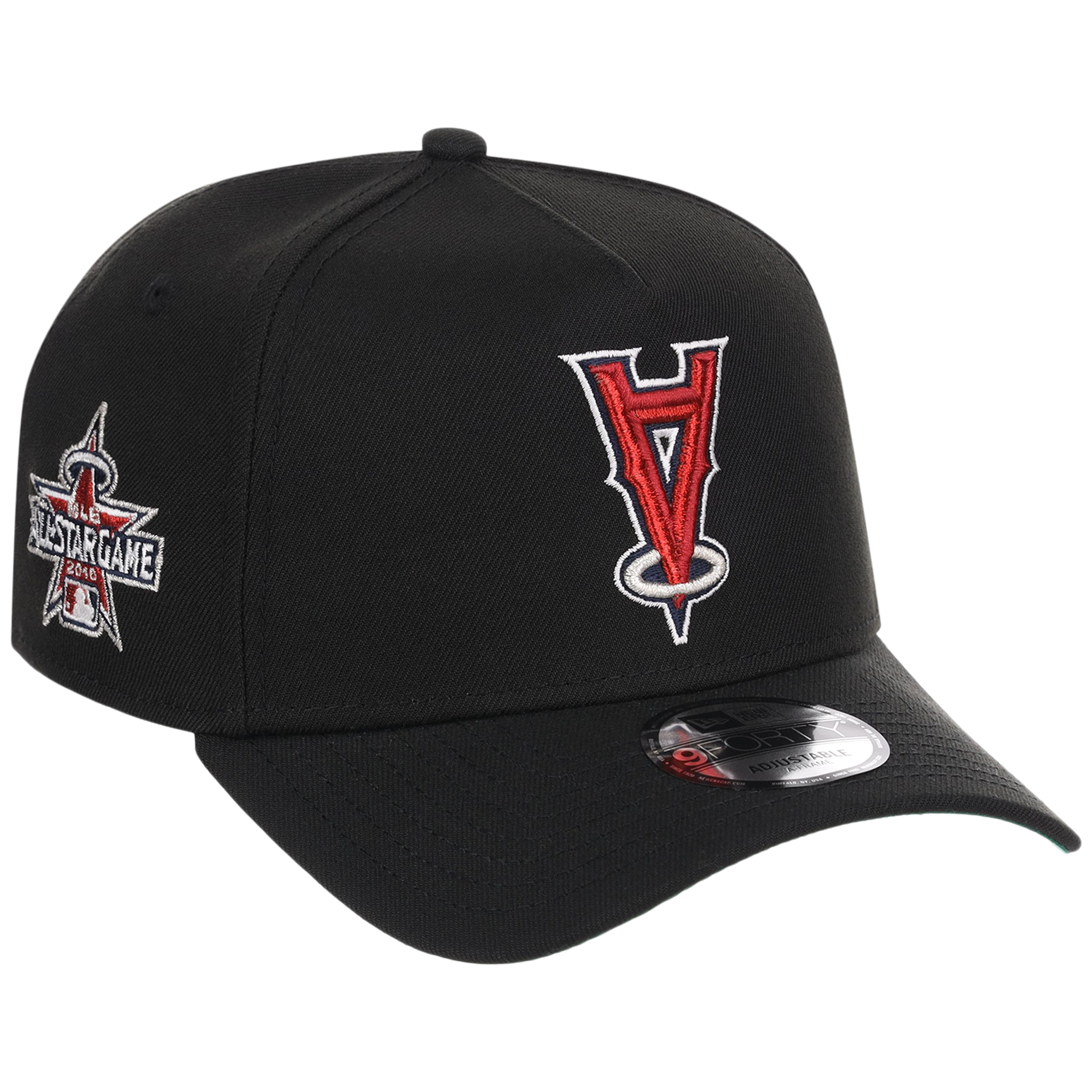 Anaheim Angels MLB Flipmode 2.0 Black Dome New Era 9FORTY A-Frame (Black/Black/Kelly Green)