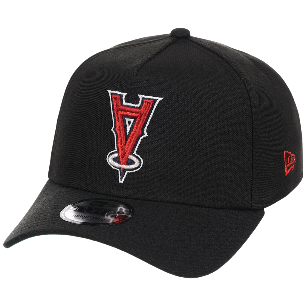 Anaheim Angels MLB Flipmode 2.0 Black Dome New Era 9FORTY A-Frame (Black/Black/Kelly Green)