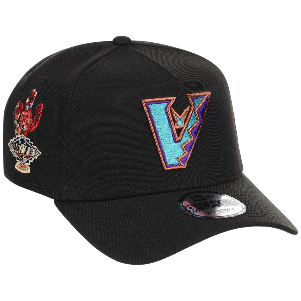 Arizona Diamondbacks MLB Flipmode 2.0 Black Dome New Era 9FORTY A-Frame (Black/Black/Kelly Green)