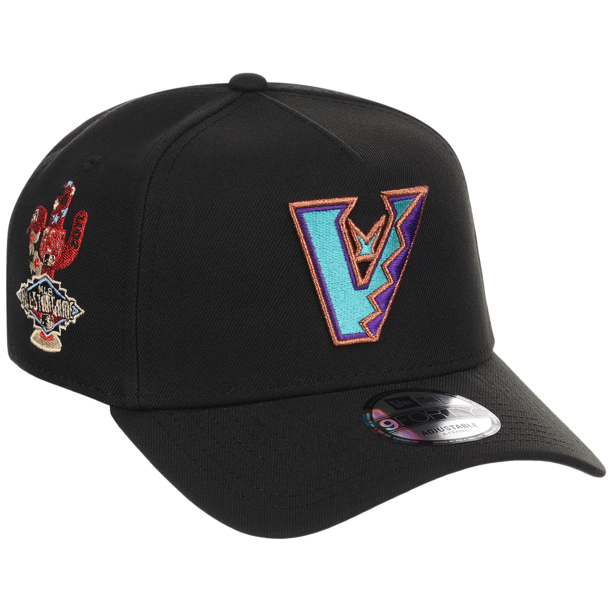 Arizona Diamondbacks MLB Flipmode 2.0 Black Dome New Era 9FORTY A-Frame (Black/Black/Kelly Green)