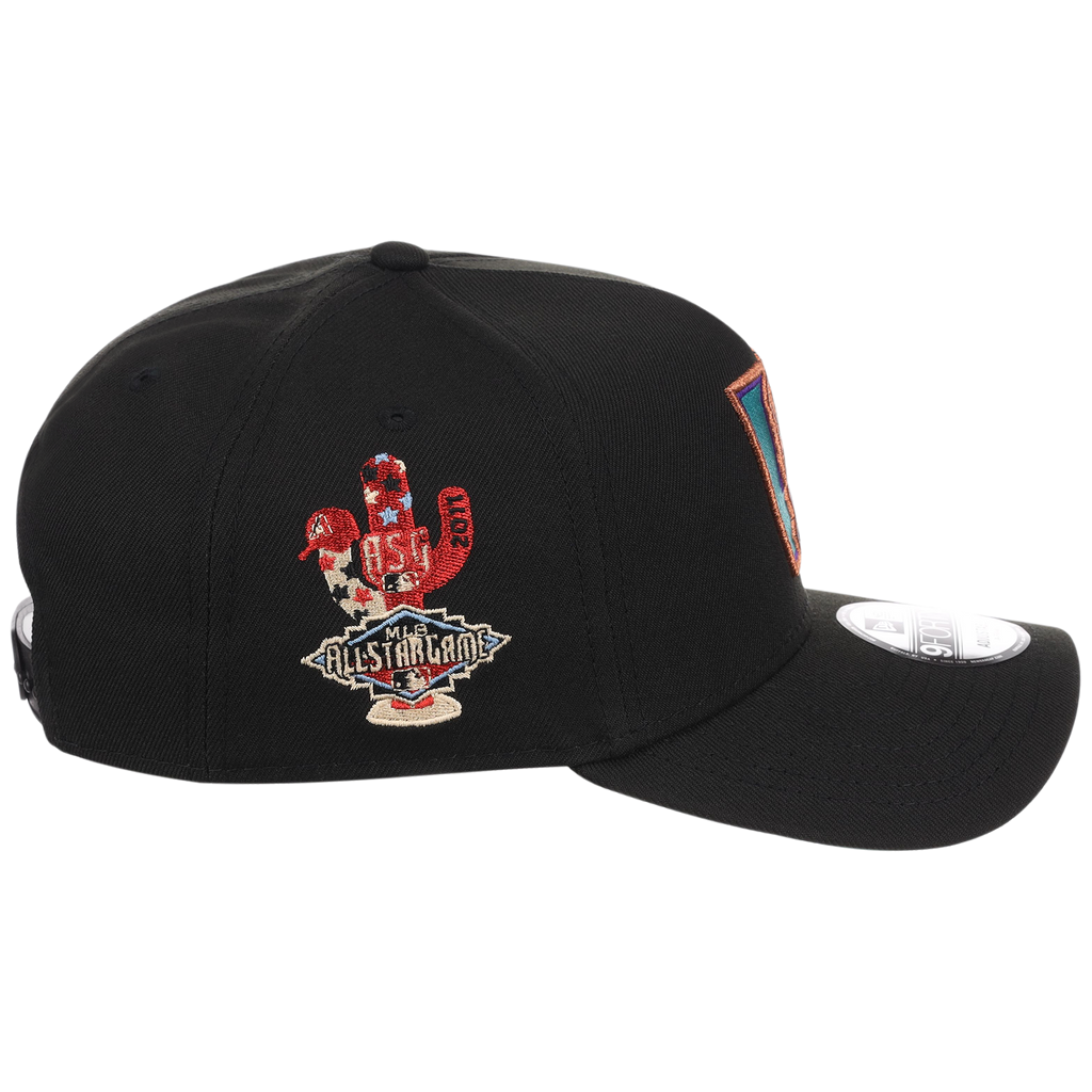 Arizona Diamondbacks MLB Flipmode 2.0 Black Dome New Era 9FORTY A-Frame (Black/Black/Kelly Green)