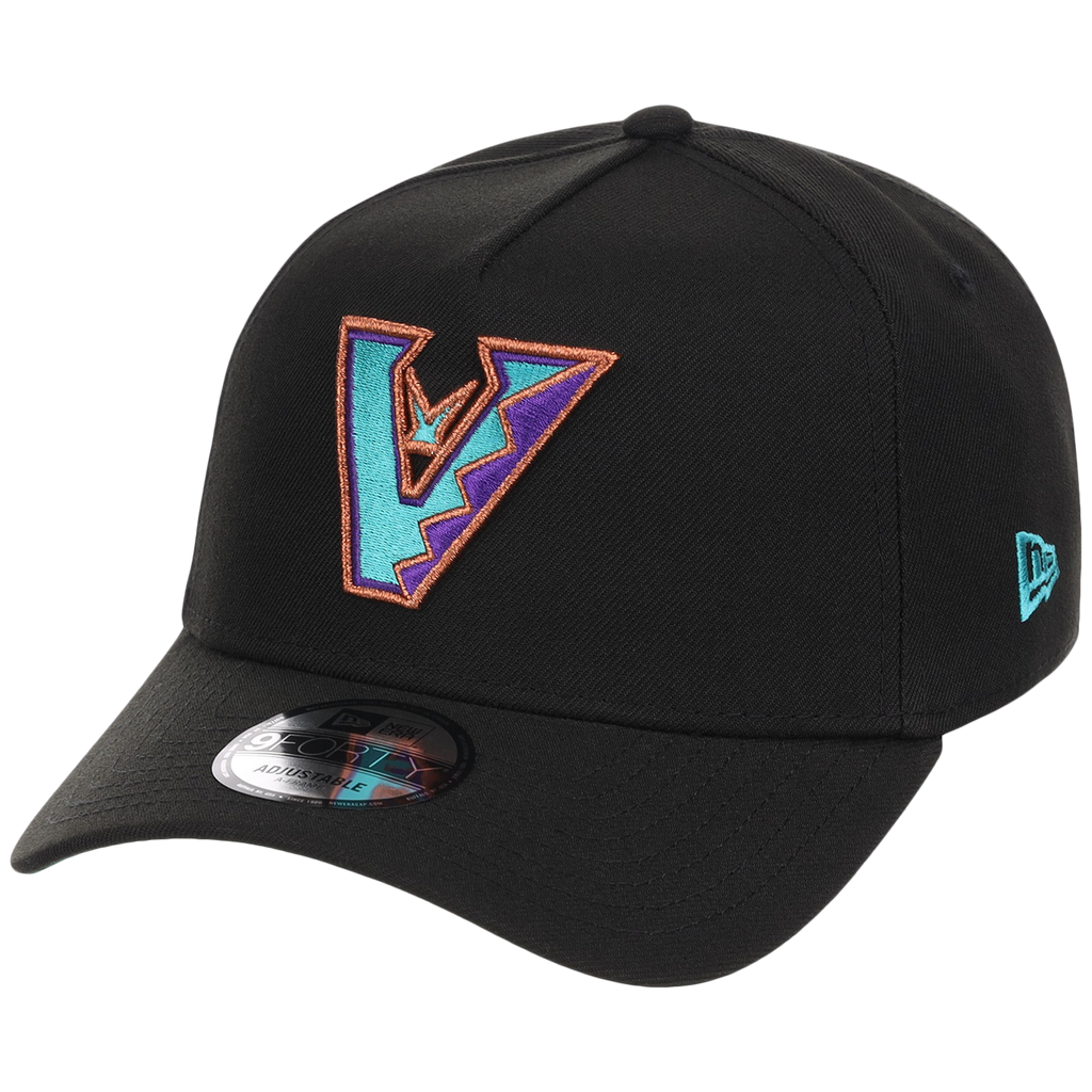Arizona Diamondbacks MLB Flipmode 2.0 Black Dome New Era 9FORTY A-Frame (Black/Black/Kelly Green)