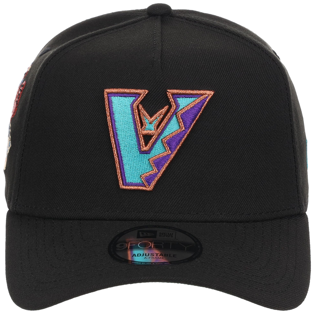 Arizona Diamondbacks MLB Flipmode 2.0 Black Dome New Era 9FORTY A-Frame (Black/Black/Kelly Green)