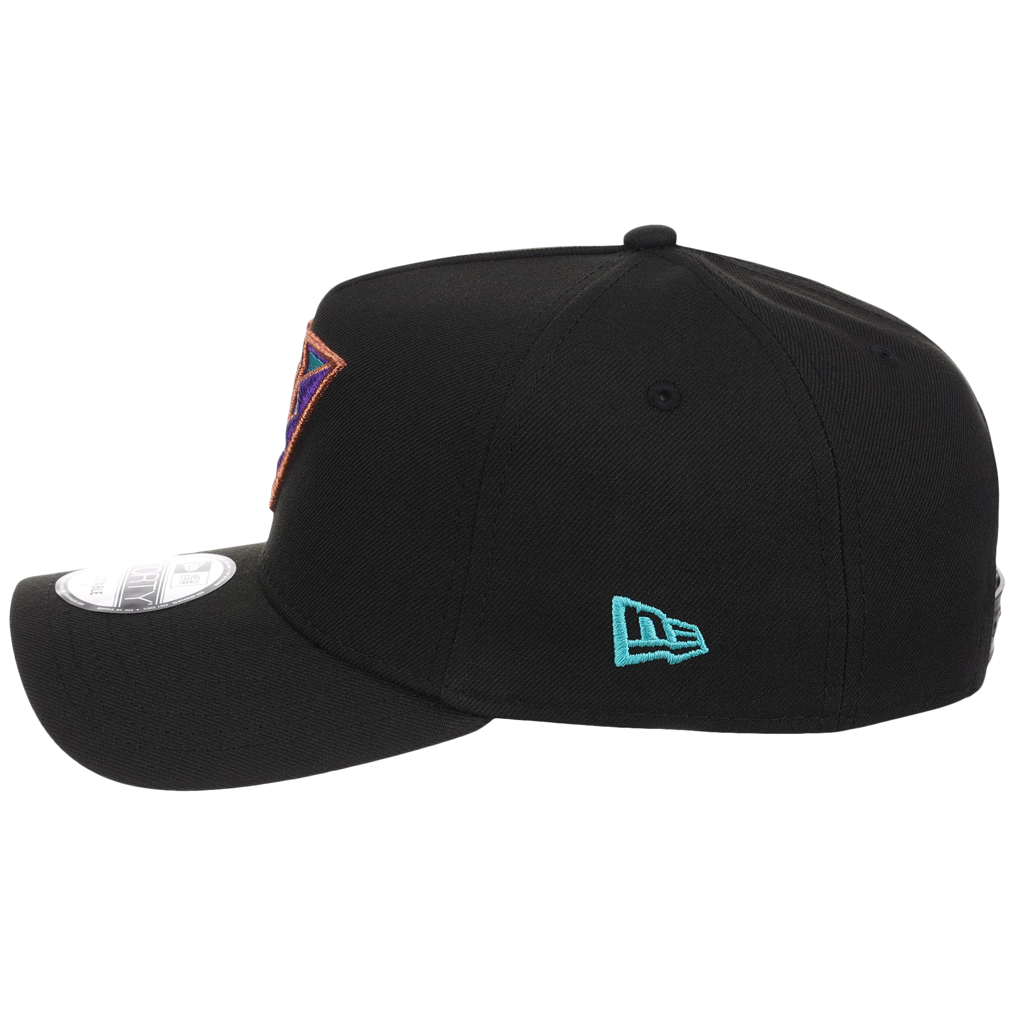 Arizona Diamondbacks MLB Flipmode 2.0 Black Dome New Era 9FORTY A-Frame (Black/Black/Kelly Green)