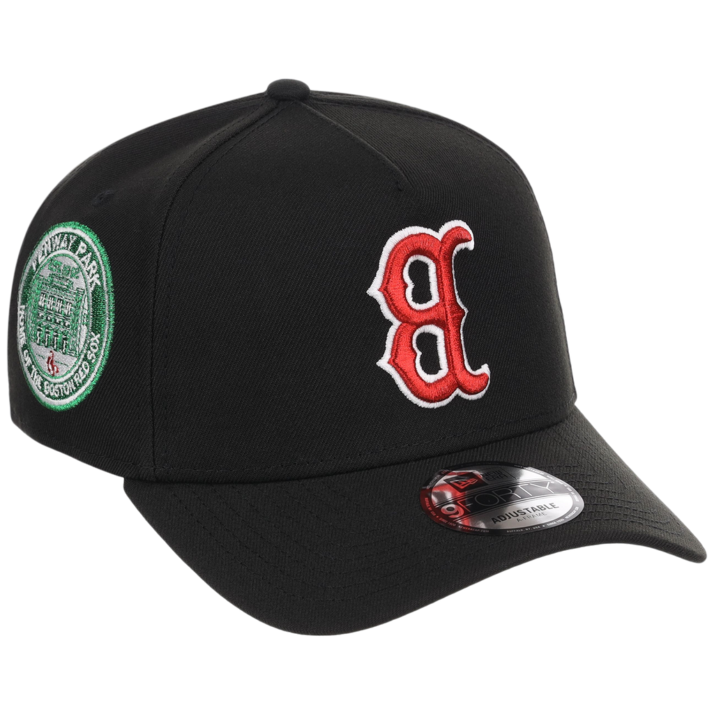 Boston Red Sox MLB Flipmode 2.0 Black Dome New Era 9FORTY A-Frame (Black/Black/Kelly Green)
