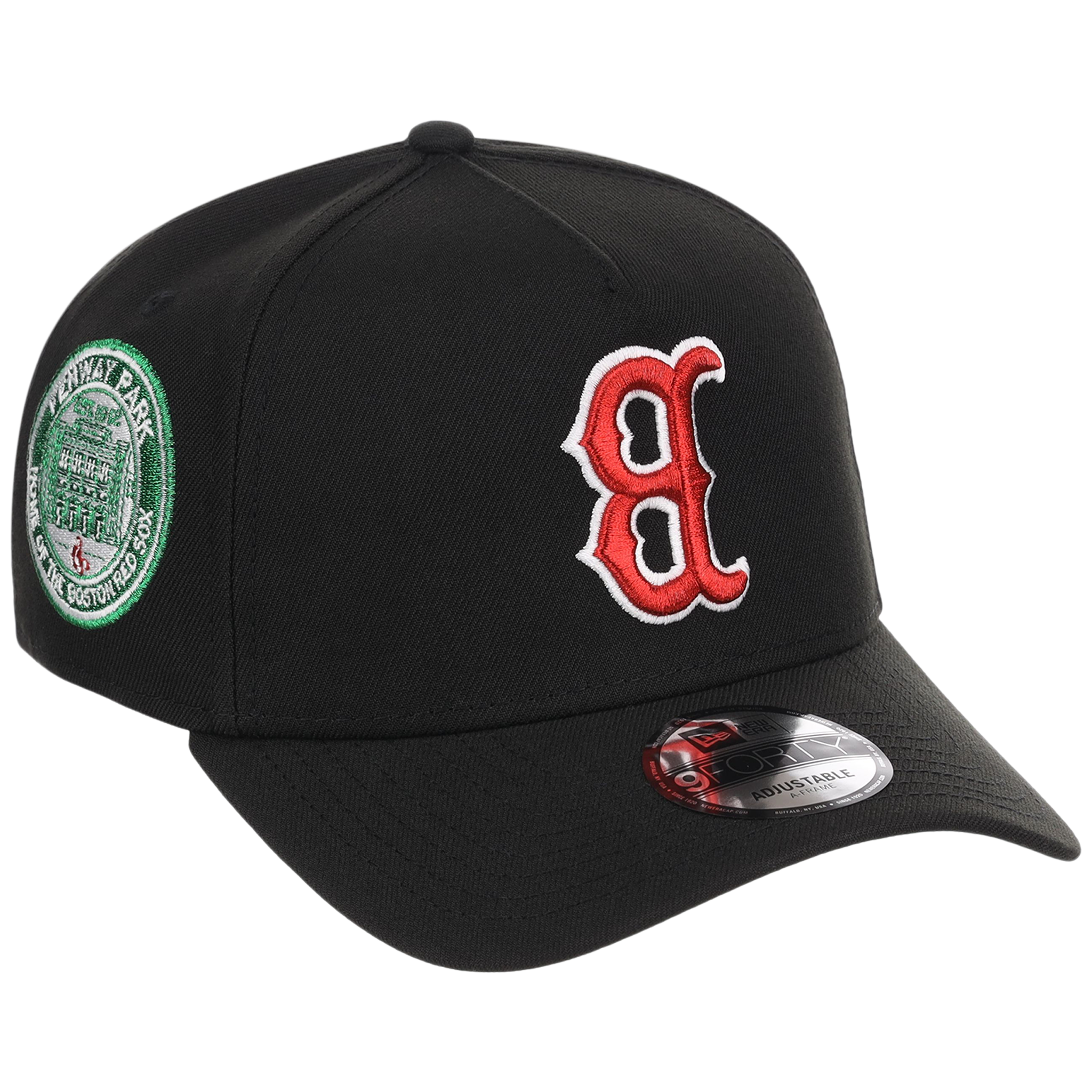 Boston Red Sox MLB Flipmode 2.0 Black Dome New Era 9FORTY A-Frame (Black/Black/Kelly Green)