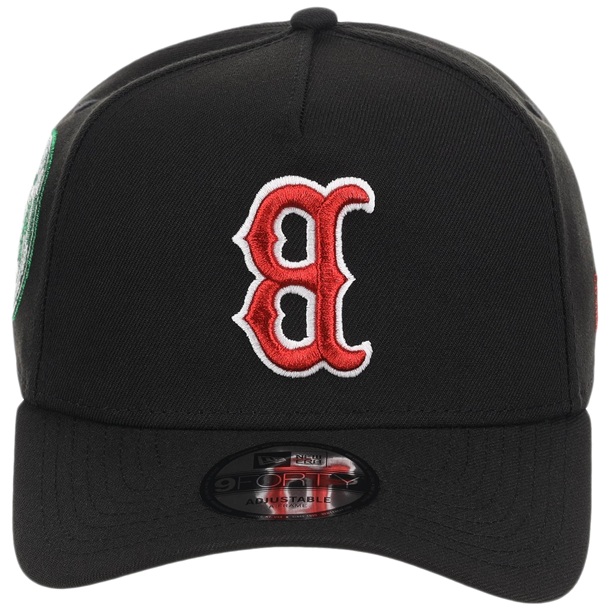 Boston Red Sox MLB Flipmode 2.0 Black Dome New Era 9FORTY A-Frame (Black/Black/Kelly Green)