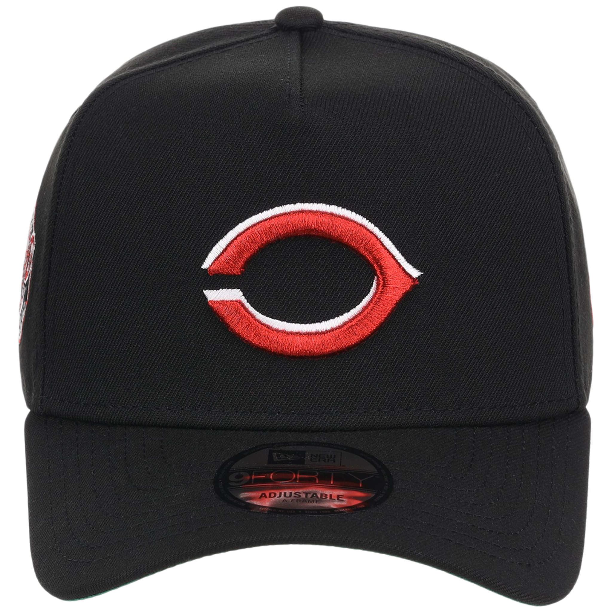 Cincinnati Reds MLB Flipmode 2.0 Black Dome New Era 9FORTY A-Frame (Black/Black/Kelly Green)