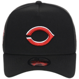 Cincinnati Reds MLB Flipmode 2.0 Black Dome New Era 9FORTY A-Frame (Black/Black/Kelly Green)