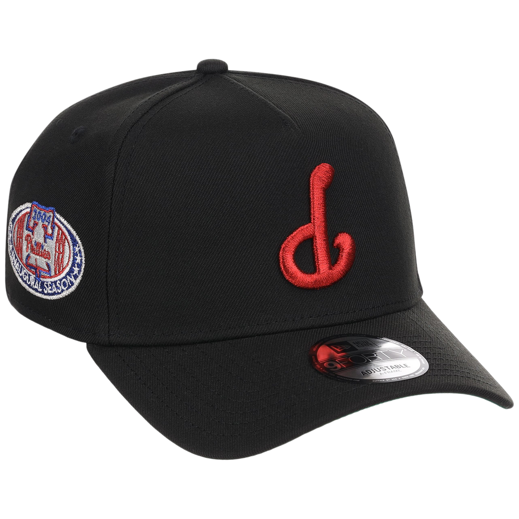 Philadelphia Phillies MLB Flipmode 2.0 Black Dome New Era 9FORTY A-Frame (Black/Black/Kelly Green)