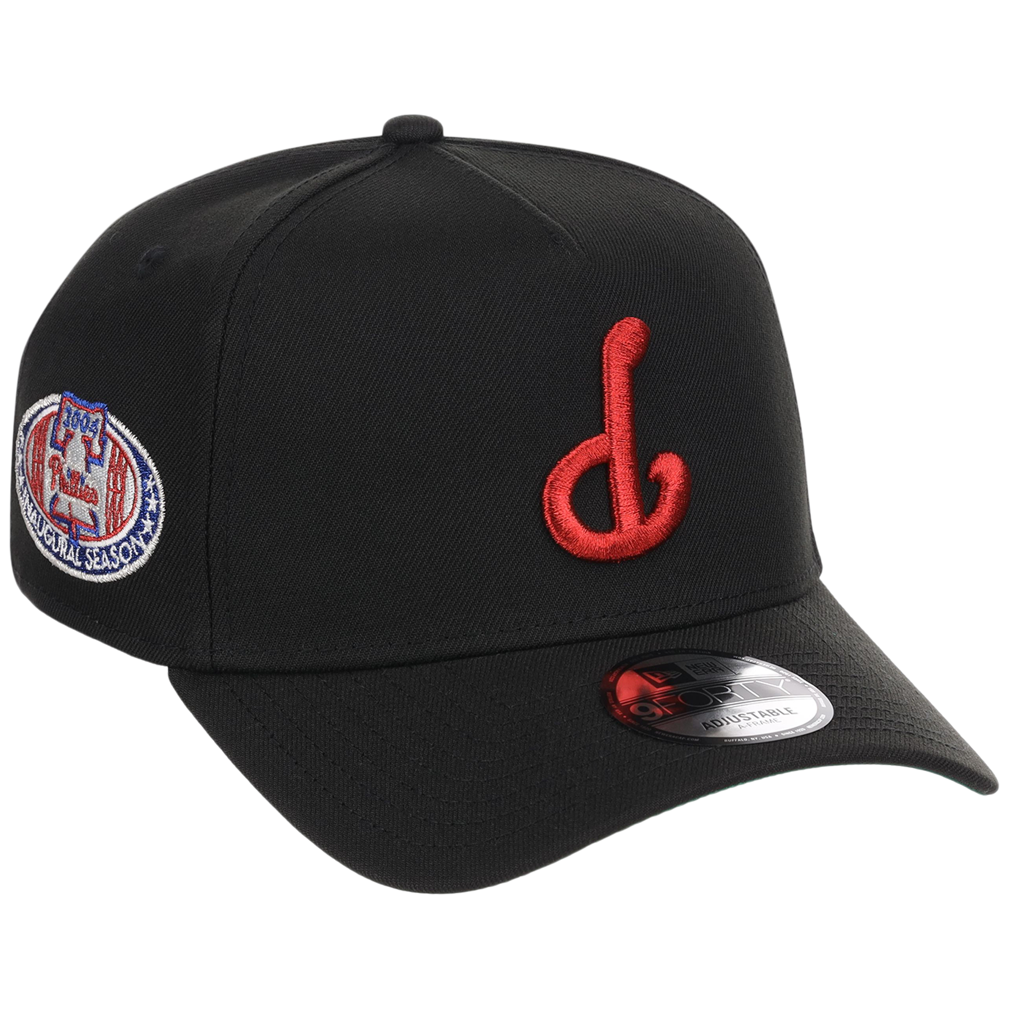 Philadelphia Phillies MLB Flipmode 2.0 Black Dome New Era 9FORTY A-Frame (Black/Black/Kelly Green)
