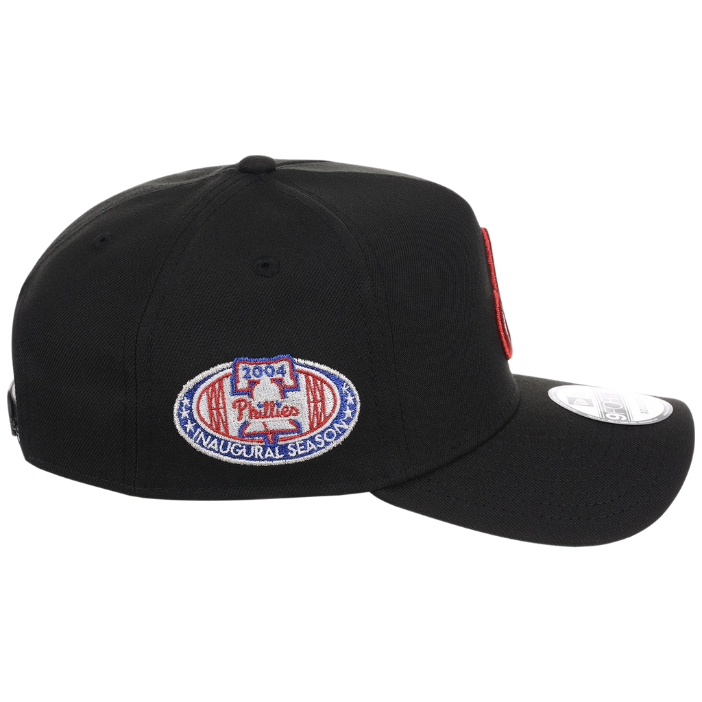 Philadelphia Phillies MLB Flipmode 2.0 Black Dome New Era 9FORTY A-Frame (Black/Black/Kelly Green)