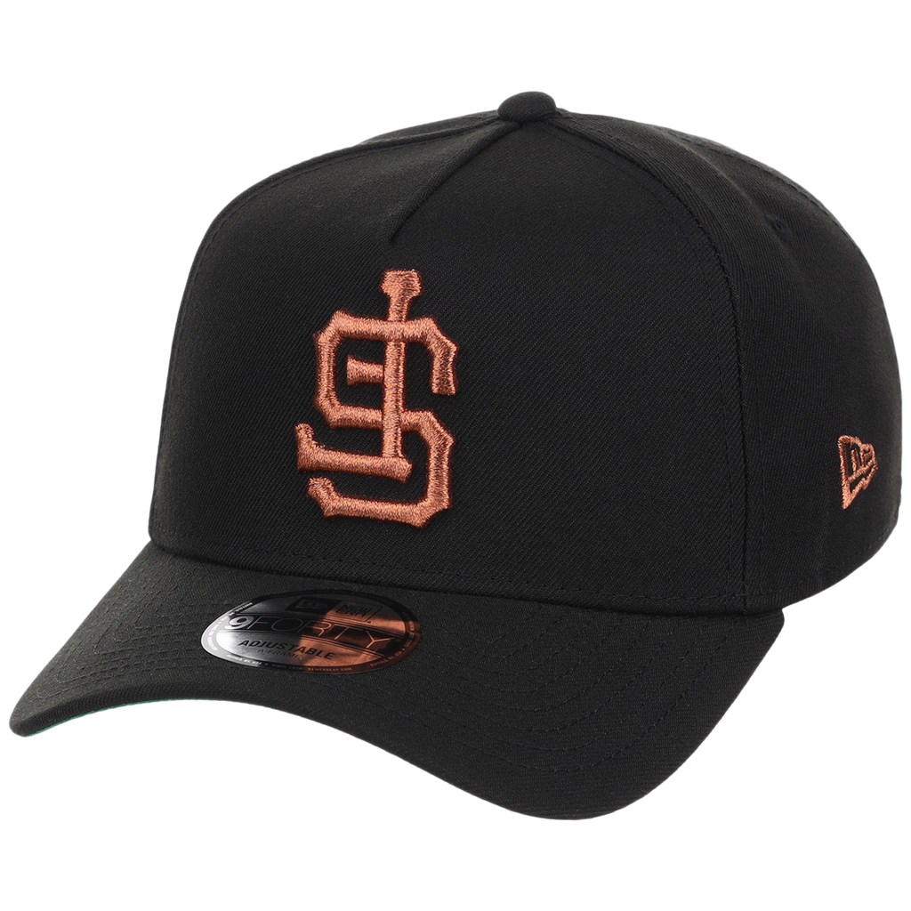 San Francisco Giants MLB Flipmode 2.0 Black Dome New Era 9FORTY A-Frame (Black/Black/Kelly Green)