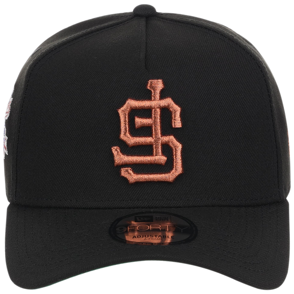 San Francisco Giants MLB Flipmode 2.0 Black Dome New Era 9FORTY A-Frame (Black/Black/Kelly Green)