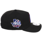 Texas Rangers MLB Flipmode 2.0 Black Dome New Era 9FORTY A-Frame (Black/Black/Kelly Green)
