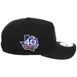 Texas Rangers MLB Flipmode 2.0 Black Dome New Era 9FORTY A-Frame (Black/Black/Kelly Green)