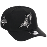 Florida Marlins MLB Flipmode 2.0 Liquid Titanium New Era 9FORTY A-Frame (Black/Black/Gray)