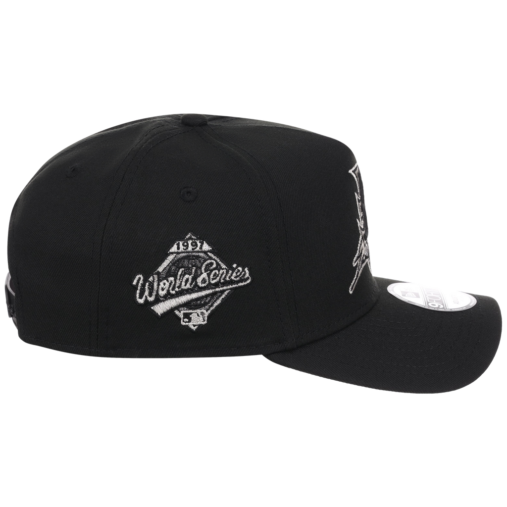 Florida Marlins MLB Flipmode 2.0 Liquid Titanium New Era 9FORTY A-Frame (Black/Black/Gray)