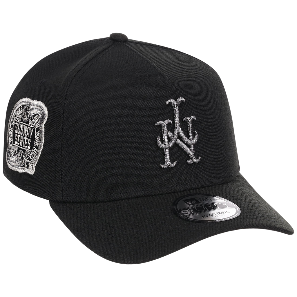 New York Mets MLB Flipmode 2.0 Liquid Titanium New Era 9FORTY A-Frame (Black/Black/Gray)