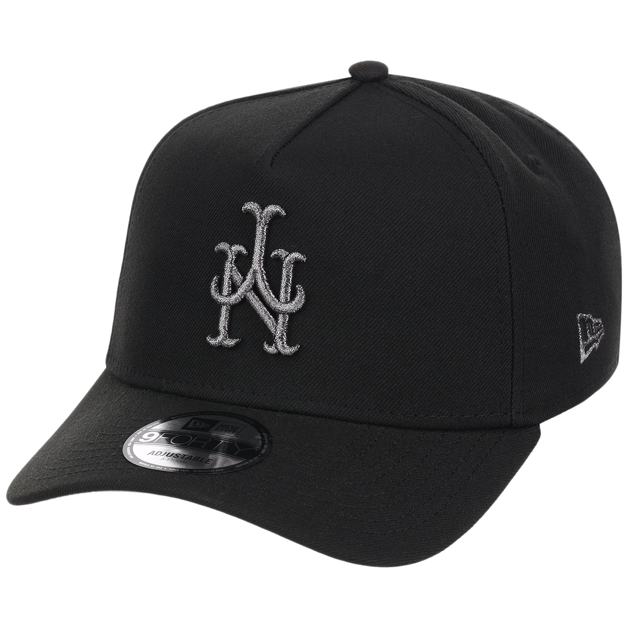 New York Mets MLB Flipmode 2.0 Liquid Titanium New Era 9FORTY A-Frame (Black/Black/Gray)