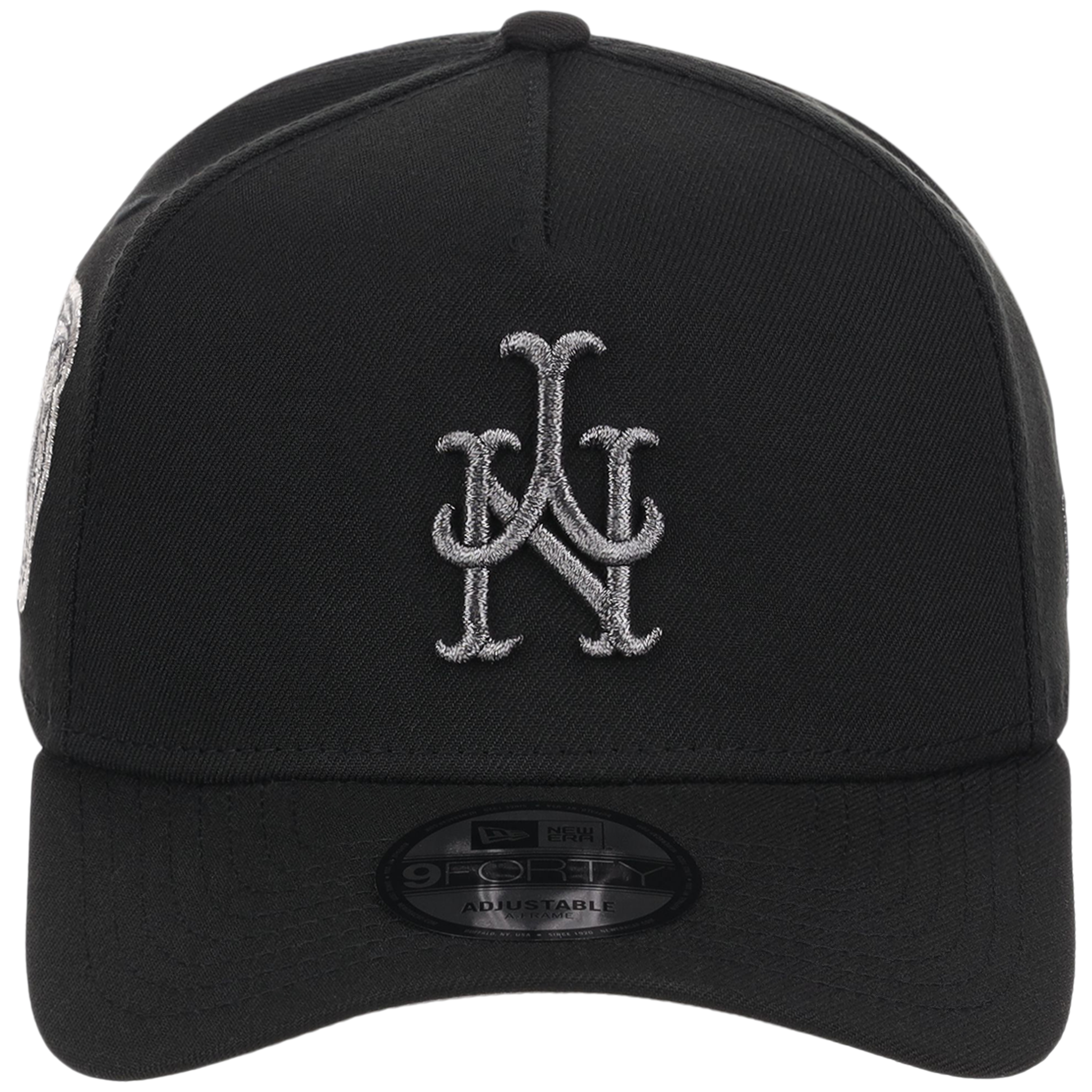 New York Mets MLB Flipmode 2.0 Liquid Titanium New Era 9FORTY A-Frame (Black/Black/Gray)