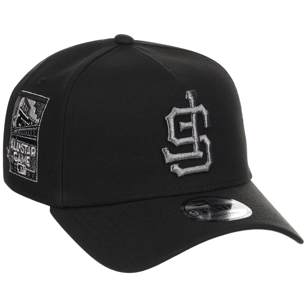 San Francisco Giants MLB Flipmode 2.0 Liquid Titanium New Era 9FORTY A-Frame (Black/Black/Gray)
