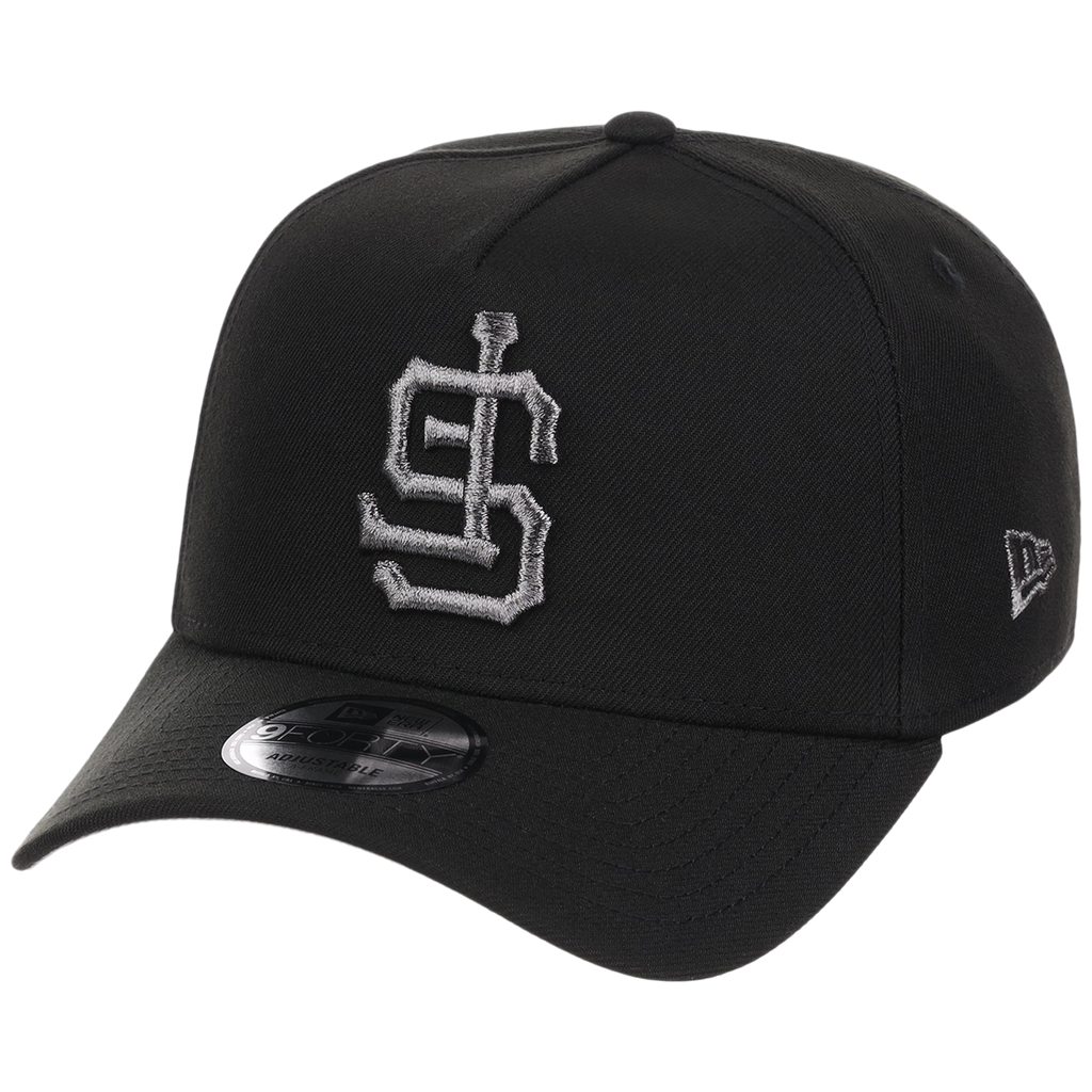 San Francisco Giants MLB Flipmode 2.0 Liquid Titanium New Era 9FORTY A-Frame (Black/Black/Gray)