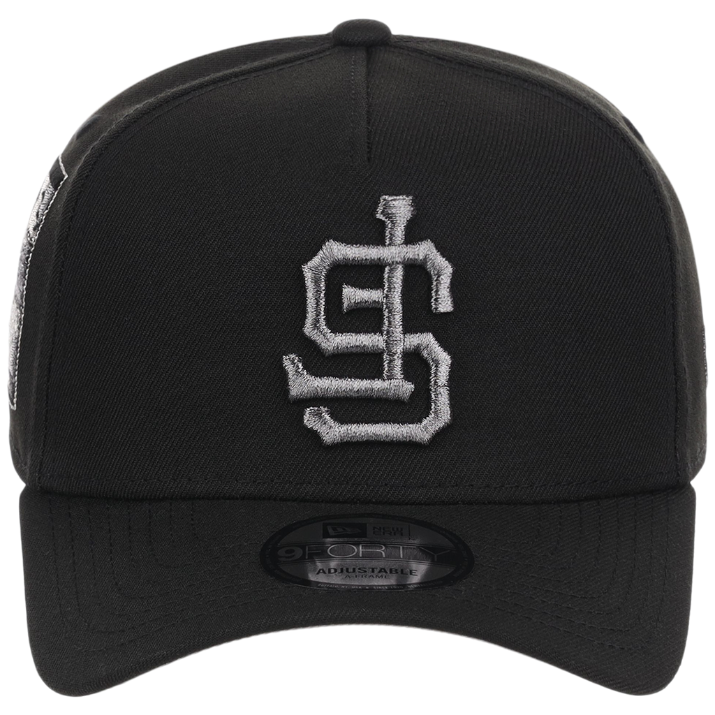 San Francisco Giants MLB Flipmode 2.0 Liquid Titanium New Era 9FORTY A-Frame (Black/Black/Gray)