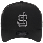 San Francisco Giants MLB Flipmode 2.0 Liquid Titanium New Era 9FORTY A-Frame (Black/Black/Gray)
