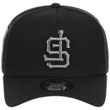 San Francisco Giants MLB Flipmode 2.0 Liquid Titanium New Era 9FORTY A-Frame (Black/Black/Gray)