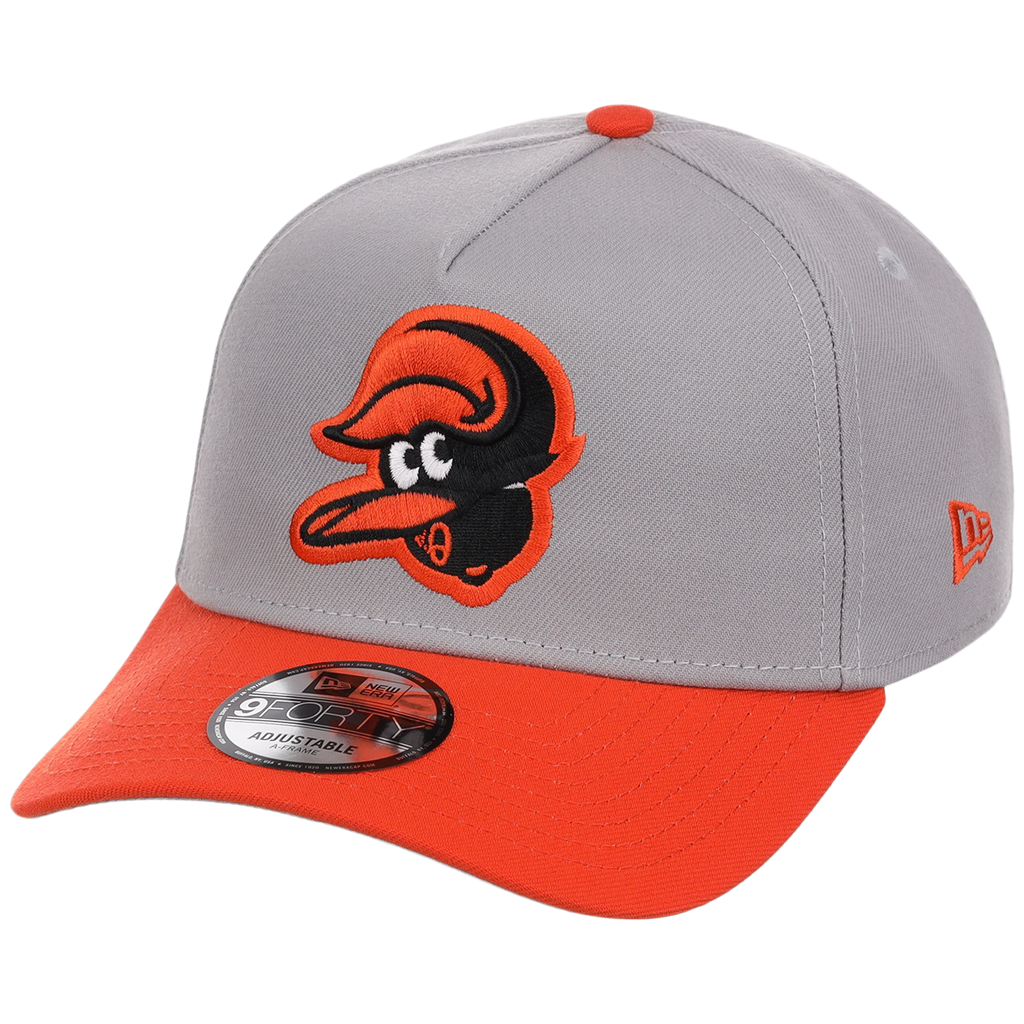 Baltimore Orioles MLB Flipmode 2.0 New Era 9FORTY A-Frame (Gray/Orange/Gray)