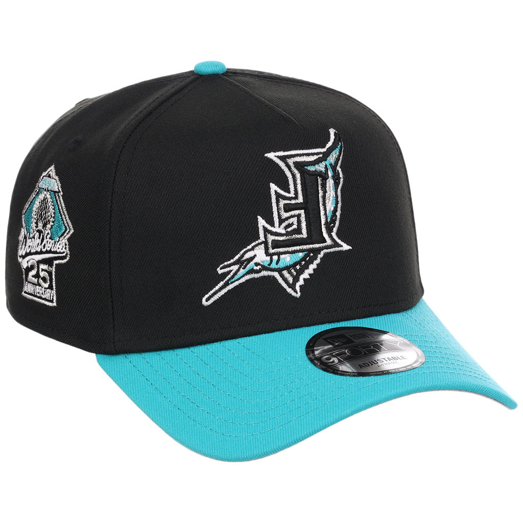 Florida Marlins MLB Flipmode 2.0 New Era 9FORTY A-Frame (Black/Teal/Gray)