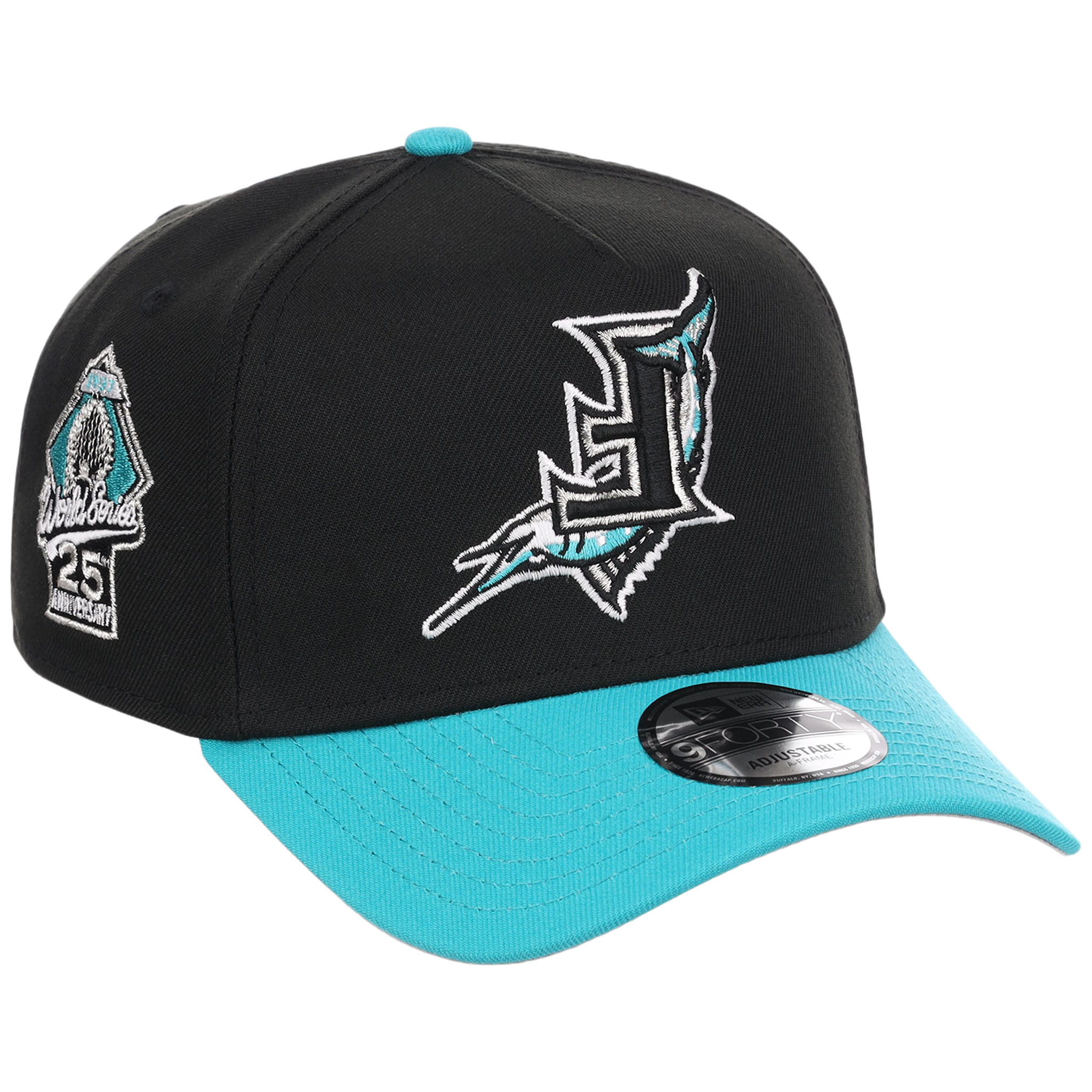 Florida Marlins MLB Flipmode 2.0 New Era 9FORTY A-Frame (Black/Teal/Gray)