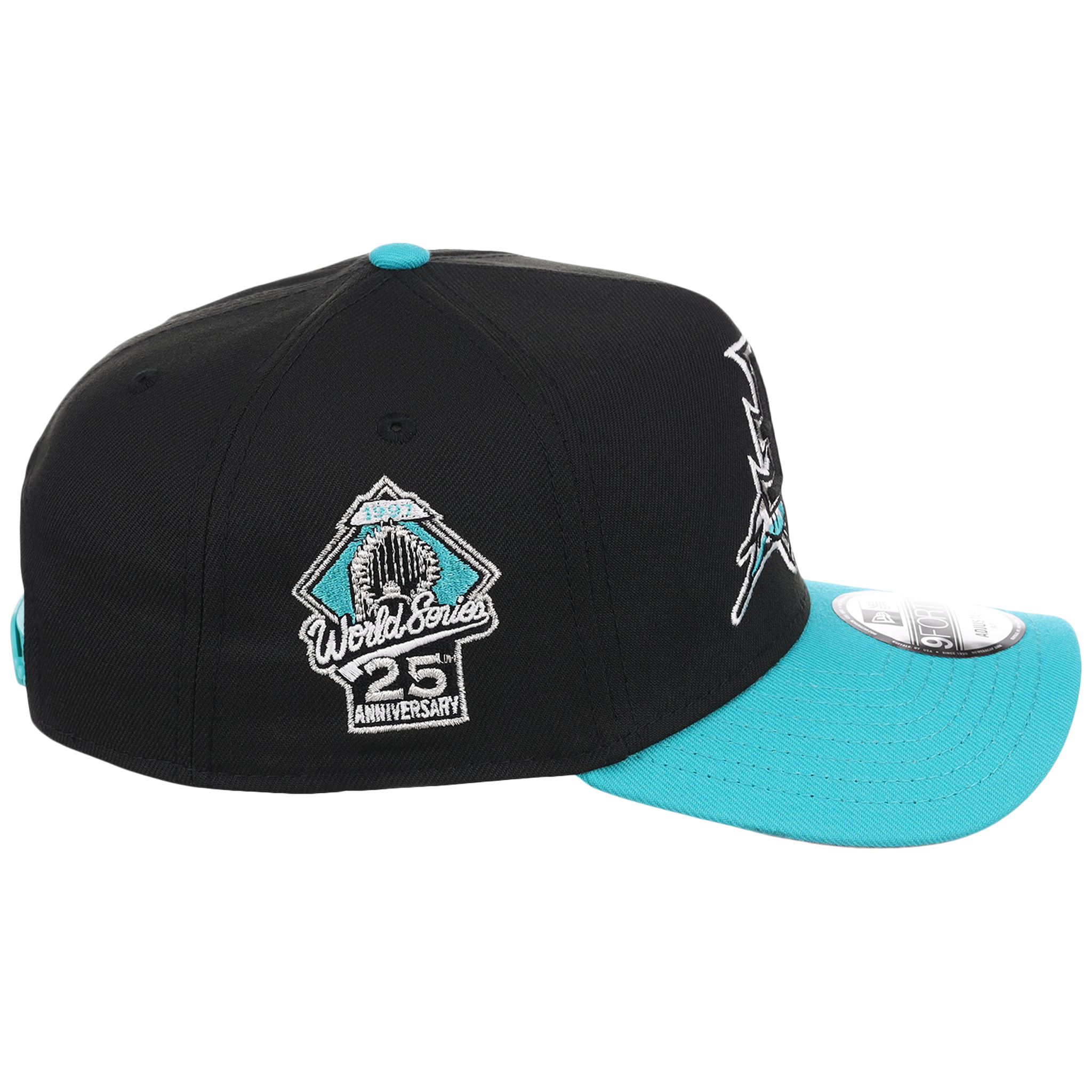 Florida Marlins MLB Flipmode 2.0 New Era 9FORTY A-Frame (Black/Teal/Gray)
