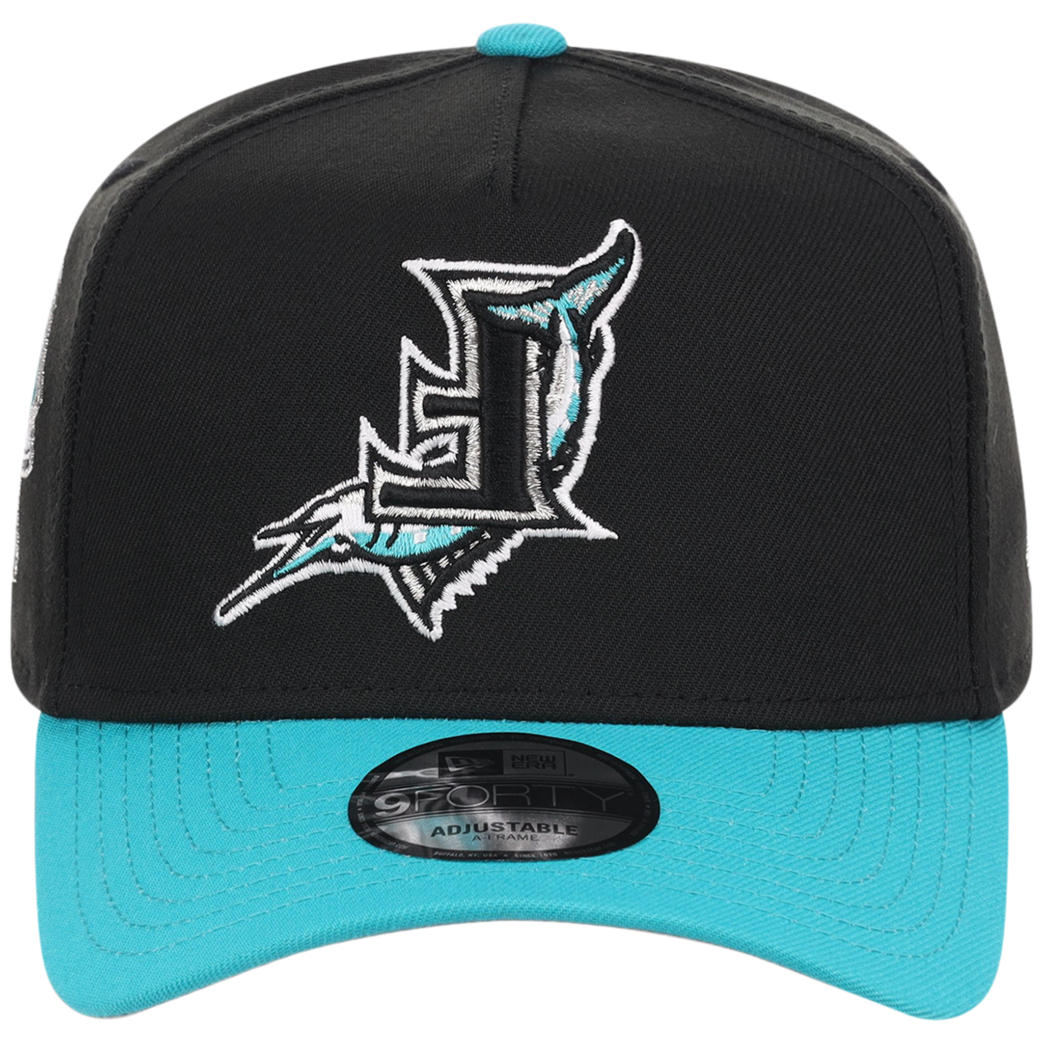 Florida Marlins MLB Flipmode 2.0 New Era 9FORTY A-Frame (Black/Teal/Gray)