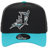 Florida Marlins MLB Flipmode 2.0 New Era 9FORTY A-Frame (Black/Teal/Gray)